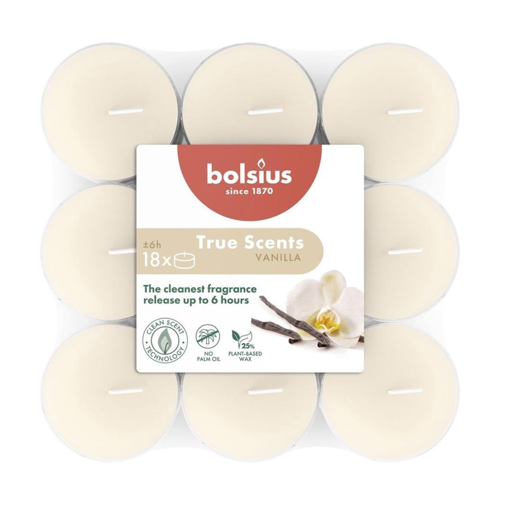 Bolsius Vanilla 6 Hour Tealights (Pack of 18) £5.84